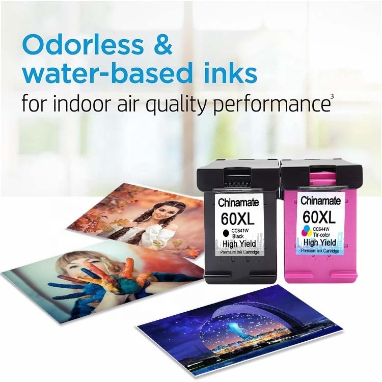 Ink Tank 60XL Cartucho De Tinta for HP Envy 110 114 120 60 60XL Compatible Ink Cartridge Wholesale