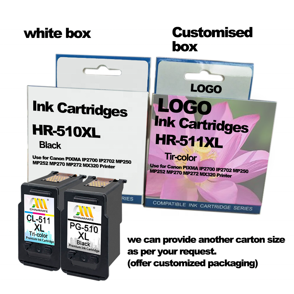 PG-510XL CL-511XL Ink Cartridges for Canon PIXMA IP2700 MP250 MP270 Remanufactured PG 510XL CL 511XL Ink Cartridges