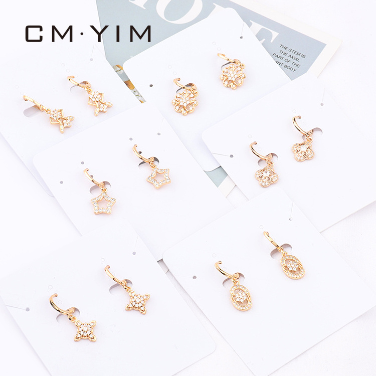 CM YIM Pendant Chain Jewelry Necklace Fashion Wedding Accessories Jewelry Set AAA Cubic Zirconia Women 18K Gilded Jewellery