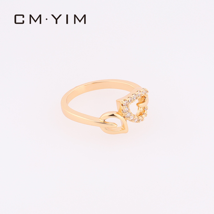 fashion jewelry 2021 women's 18K gold plated girlfriend ring