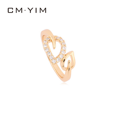 fashion jewelry 2021 women's 18K gold plated girlfriend ring