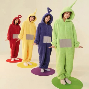 Teletubbies Anime TinkyWinky Dipsy Laa Laa Po Zip Furry Hoodies Festival Costume Performance Clothing Sleepwear Jumpsuit Romper