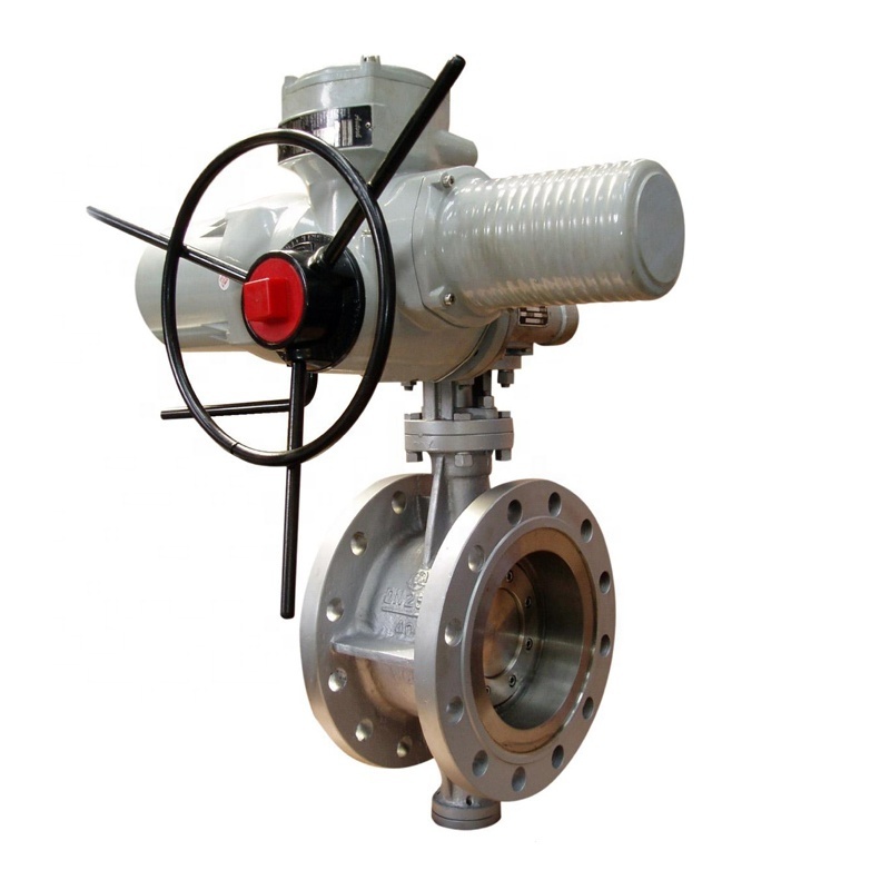 DN 300 Actuator Remote Control High Pressure 5A Triple Offset Motorized Butterfly Valve