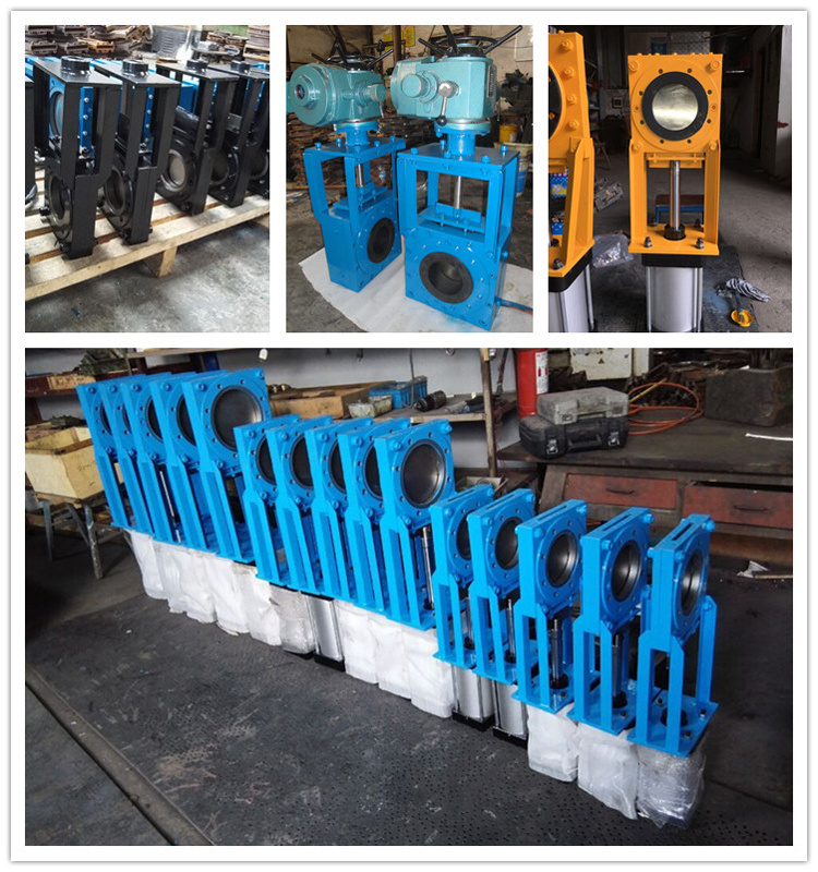 Clarkson 24inch DN400 300NB Bi-directional Pneumatic Operated KGF Heavy Duty Knife Gate Valve with Hydraulic For Slurry