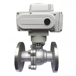 DN100 2pcs 2" Floating Stainless Steel Flange CF8 CF8M Electric Motorised Control Ball Valve