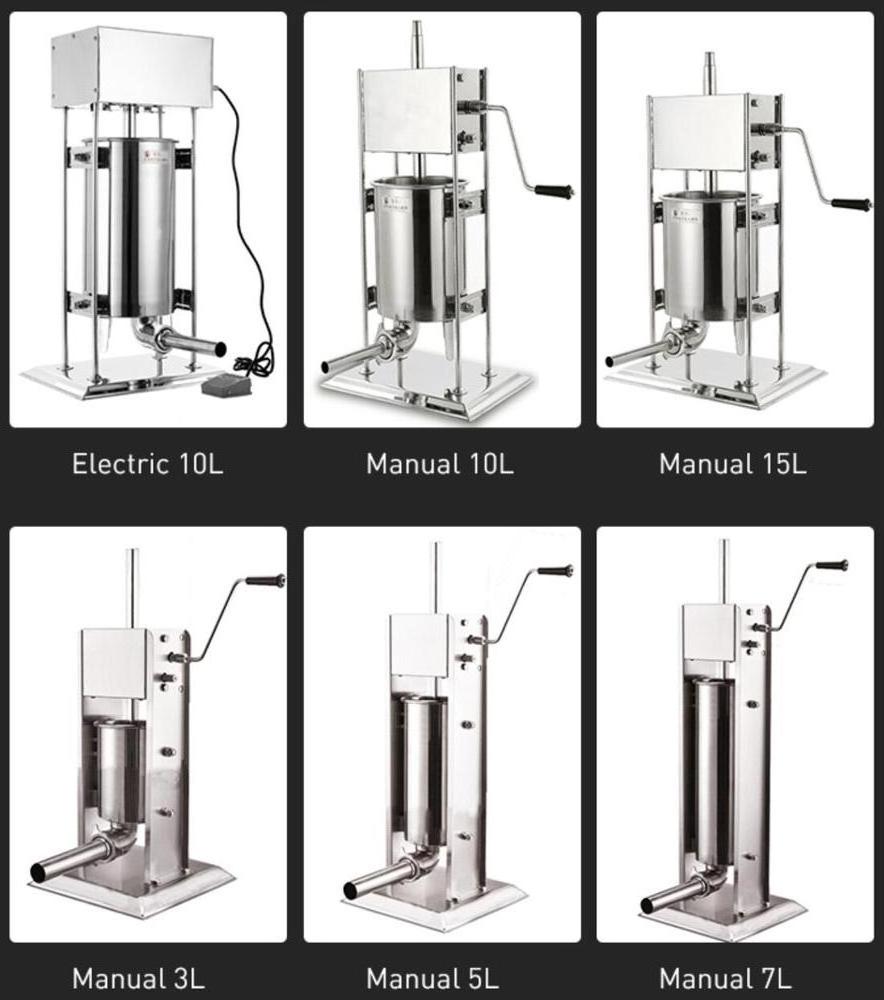 Sausage stuffer in meat product making machinery