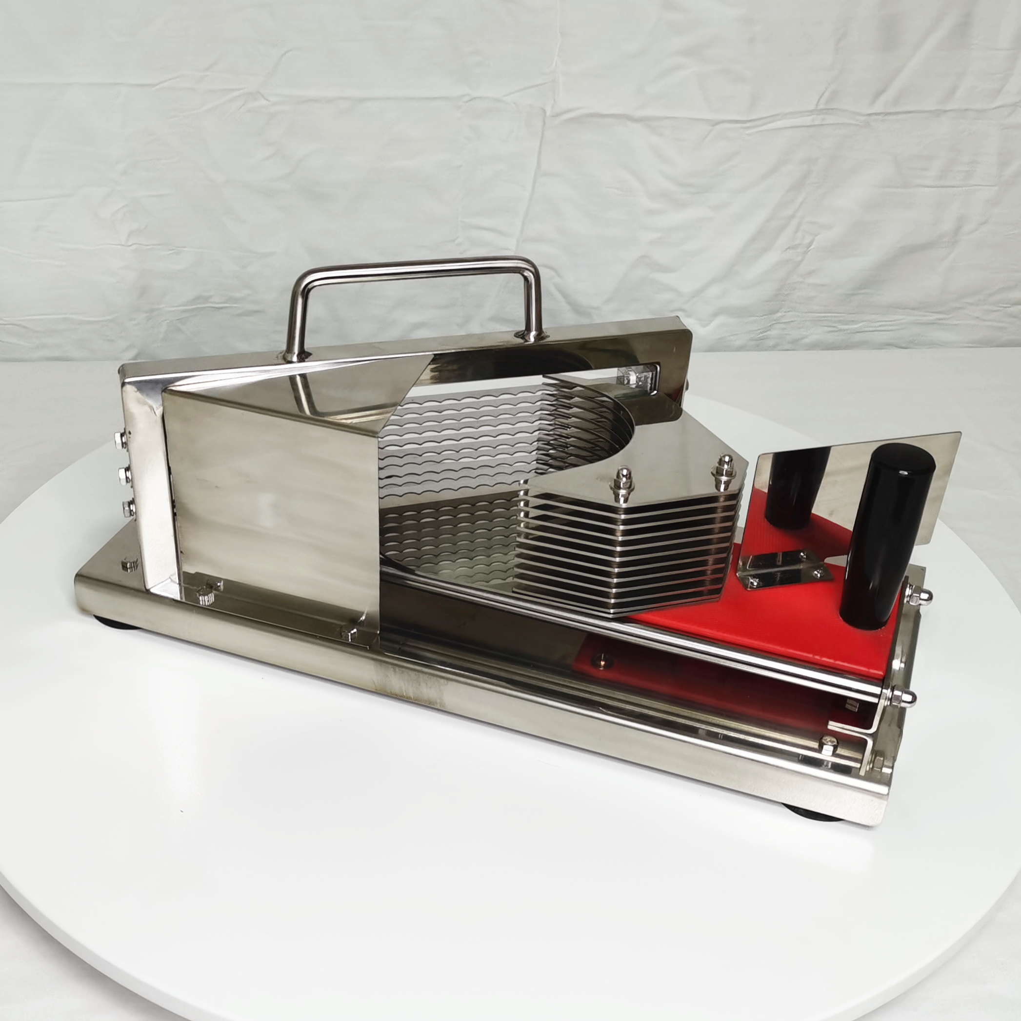 Commercial Stainless Steel Slim Manual Fruit Slicer Lemon / Tomatoes making machine