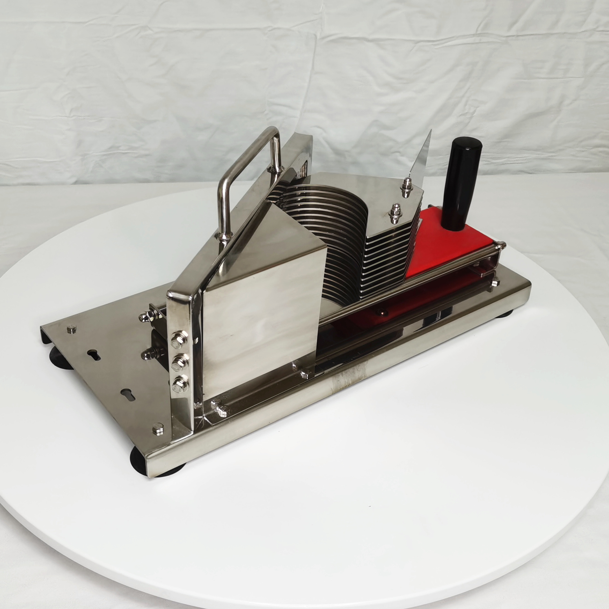 Commercial Stainless Steel Slim Manual Fruit Slicer Lemon / Tomatoes making machine