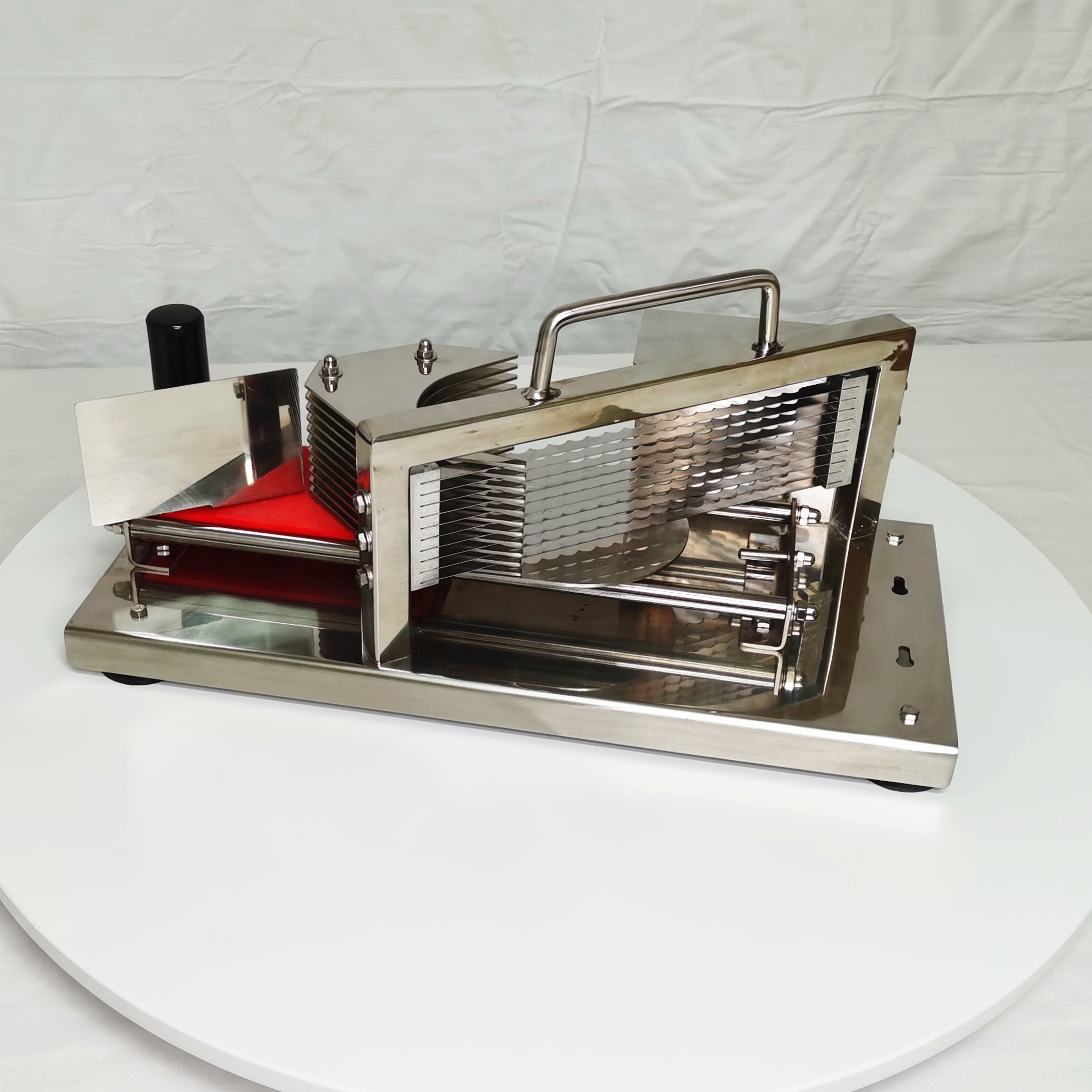 Commercial Stainless Steel Slim Manual Fruit Slicer Lemon / Tomatoes making machine