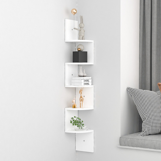 Book shelves 2 tiers 3 tiers 5 Tiers Corner Shelf for Wall Storage Floating Wall Mount Shelves for Bedrooms Living Rooms