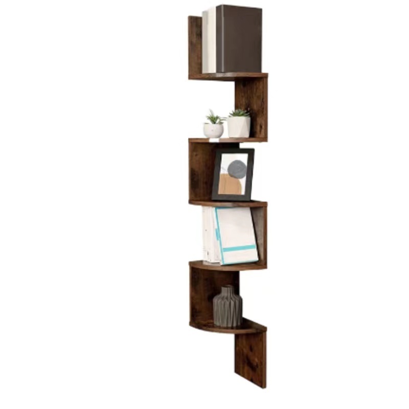 Book shelves 2 tiers 3 tiers 5 Tiers Corner Shelf for Wall Storage Floating Wall Mount Shelves for Bedrooms Living Rooms