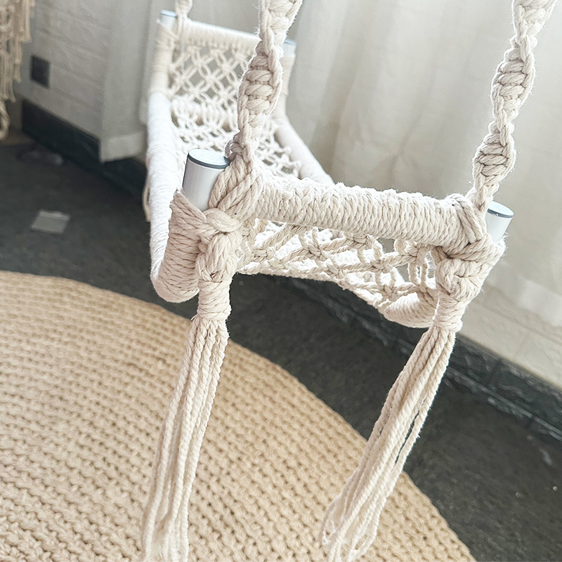 Macrame Rope Tree Swing for  children Garden Furniture boho swing Photography Props for wedding decor