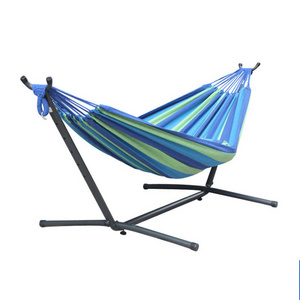 Portable Folding Stand Hammock Outdoor Indoor Double Cotton Hammock with stand