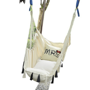 Outdoor Garden Furniture Modern Patio Swings Hammock Patio Chair, Hanging Porch Swing with Cushions, Indoor or Outdoor Seat