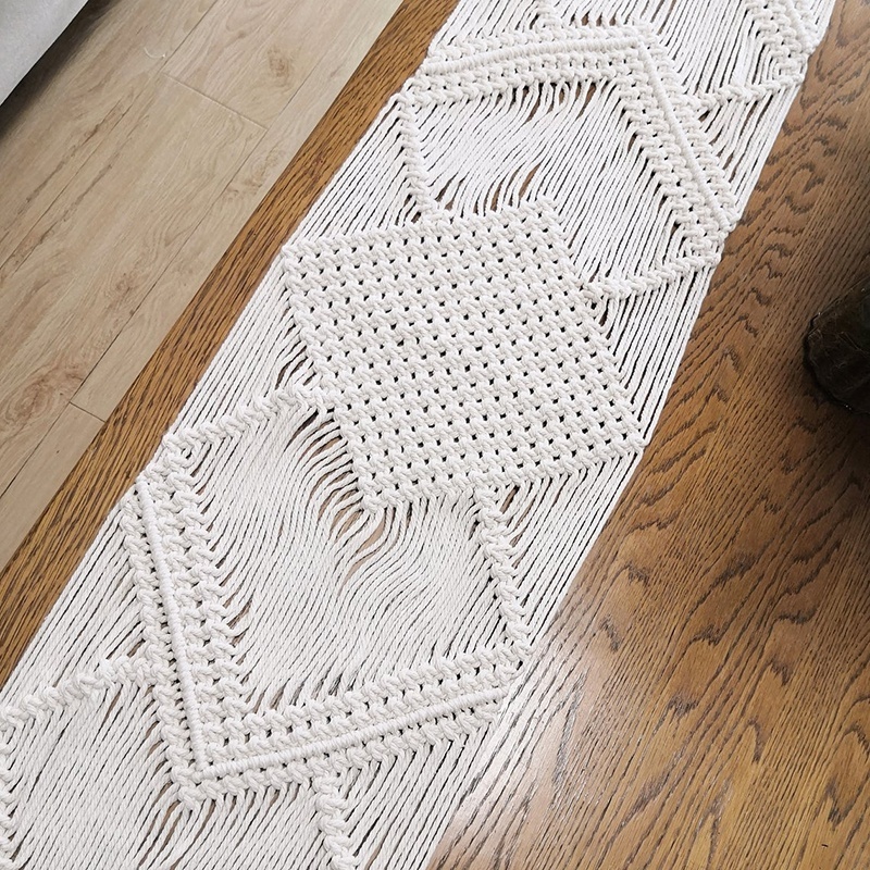 Boho Chic Bohemian wedding table cloths Boho Chic Bohemian Handwoven Macrame Table Runner 72inch