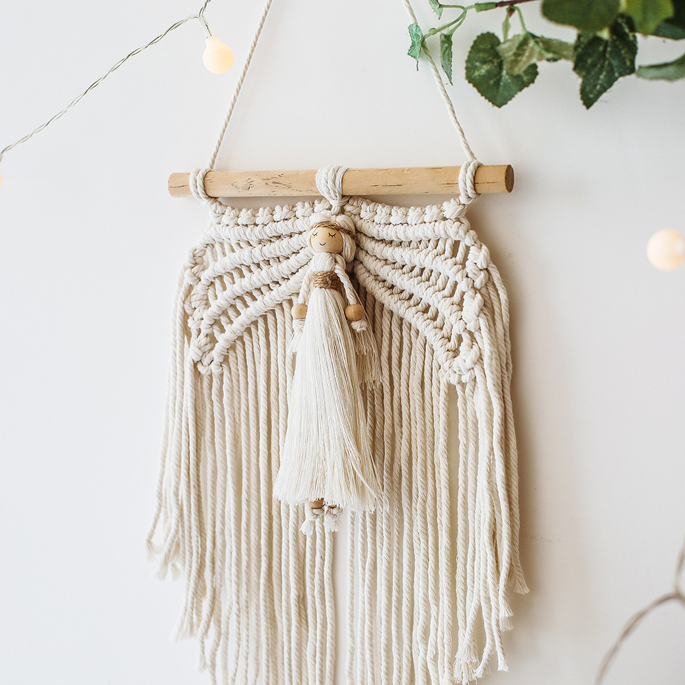 kids room Nursery mini macrame doll wall hanging