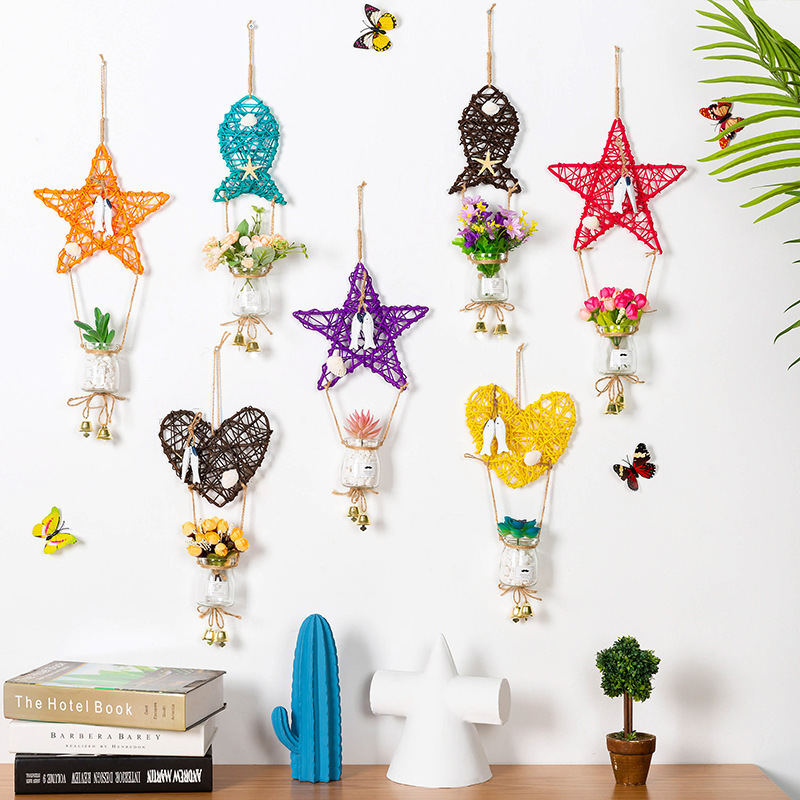 Star Fish Heart Wall Decoration Pendant Ins Creative Wall Hydroponic Vase Wall Decor