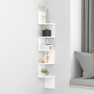 Storage Display Books Home Decor 2tiers ,3 tiers, 5 Tiers Corner Shelf Floating Wall Shelves