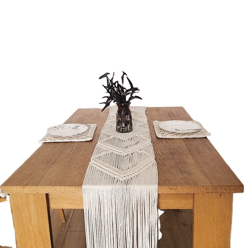 Boho Chic Bohemian wedding table cloths Boho Chic Bohemian Handwoven Macrame Table Runner 72inch