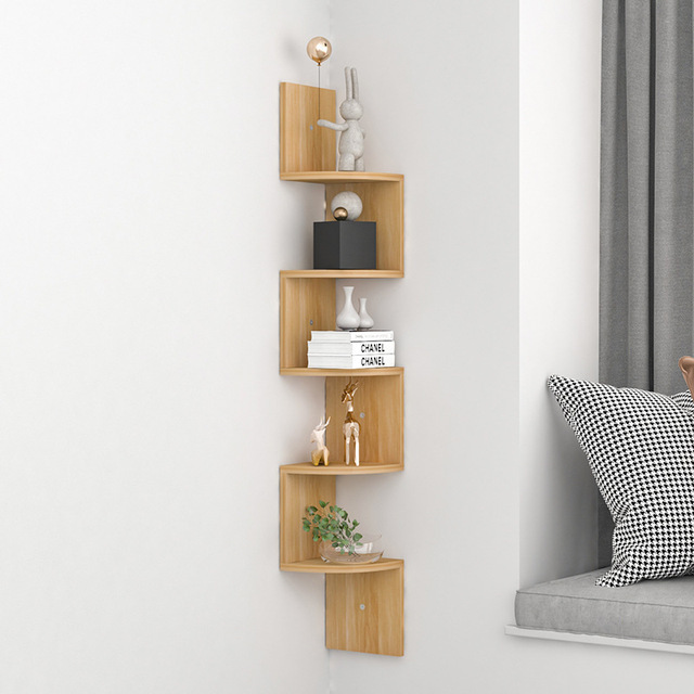 Storage Display Books Home Decor 2tiers ,3 tiers, 5 Tiers Corner Shelf Floating Wall Shelves