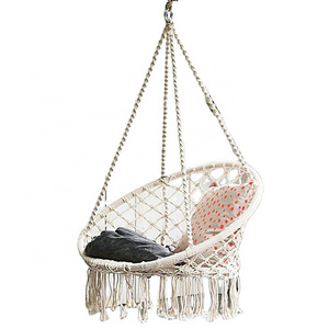 Large patio hanging chair cotton weave outdoor hammock garden furniture