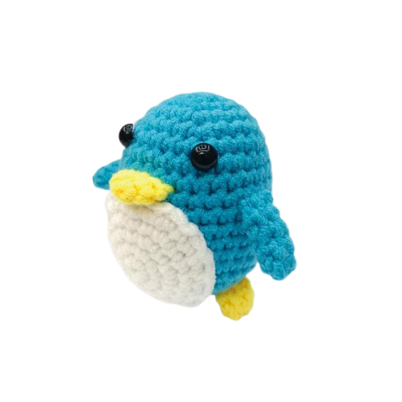 For beginners DIY penguin crochet kits with easy good quality yarn and step by step teach video crochet Animal Kit