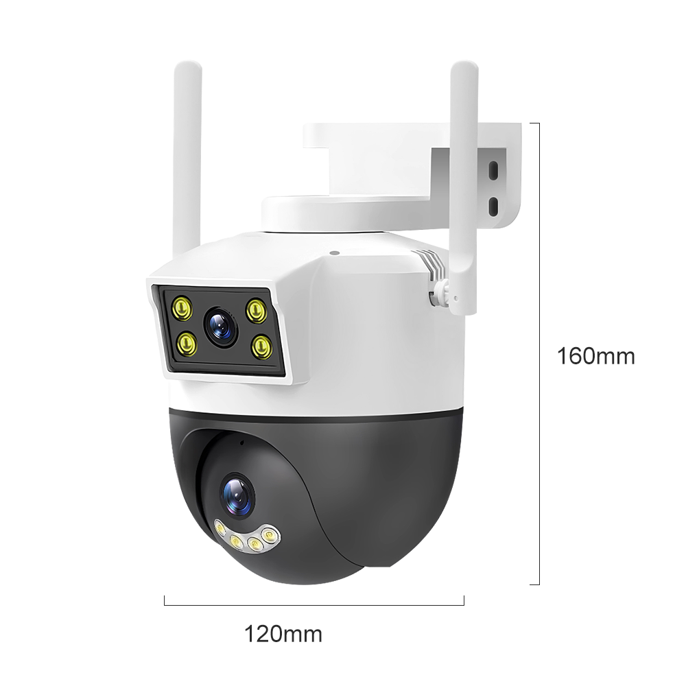 v380 pro 4G private label outdoor security 8mp dual lens camera