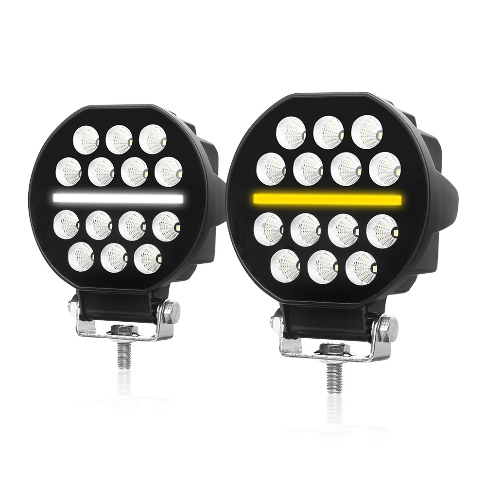 High Power 1300M Super Bright Round Led Driving Light Truck Offroad Spotlight 4x4 5