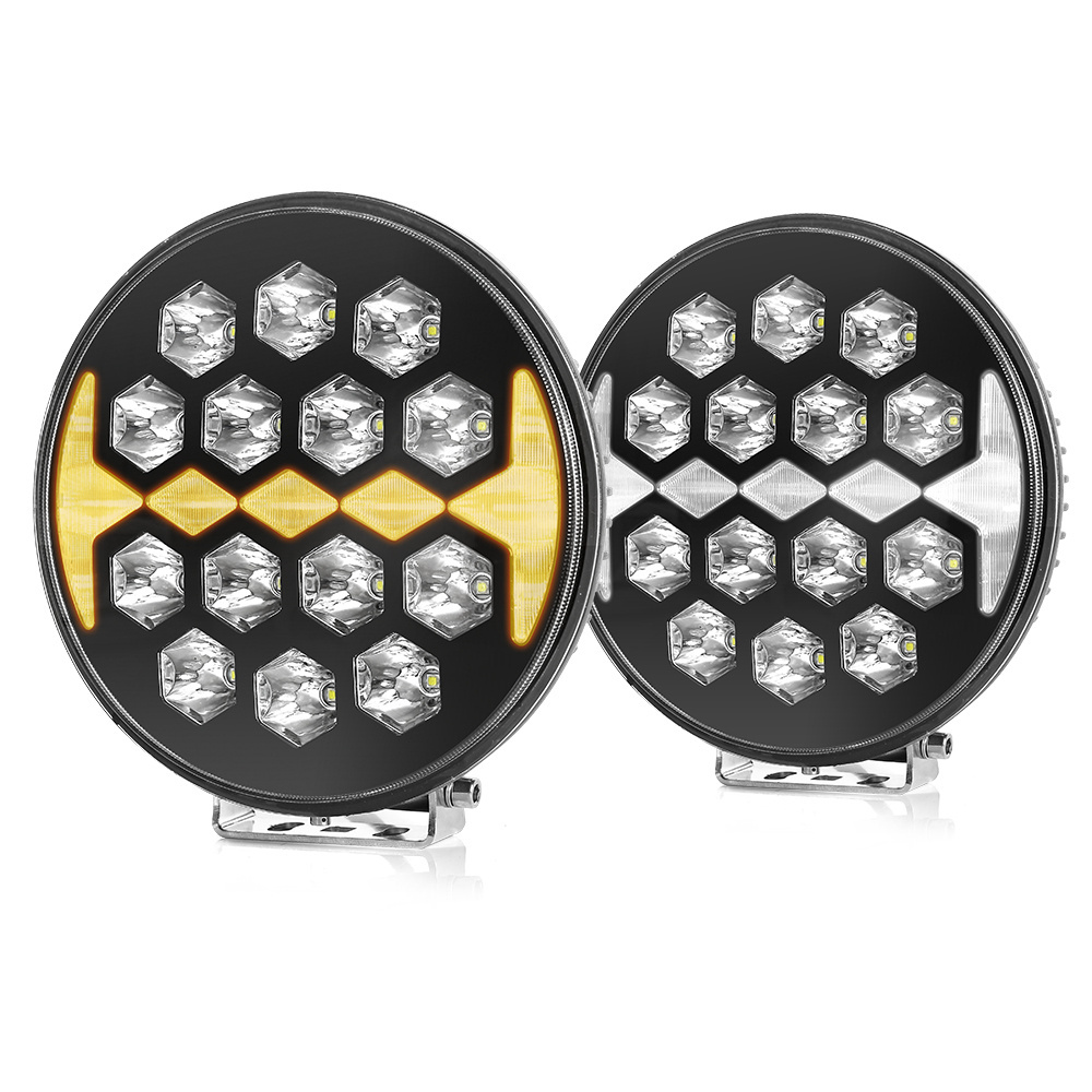 High Power 140w Super Bright Round Led Driving Light Marine Truck Offroad Spotlight 4x4 8.5 led lighting for trucks