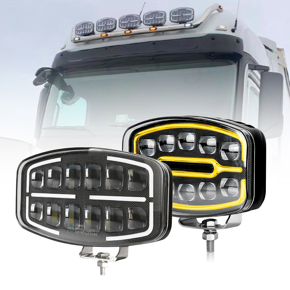 10 inch Led Fog/Driving Lights Spotlight Truck 24V Led Spot Light Headlamp Led 4x4 White Amber Trailer Luces Para Camiones