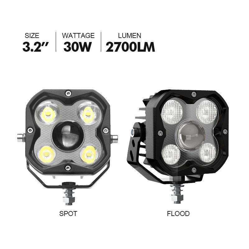 Spot fog Pod work Light Truck Car Vehicle Bumper White Yellow Dual Color Offroad 4X4 Auxiliary 3inch mini Led Driving Light