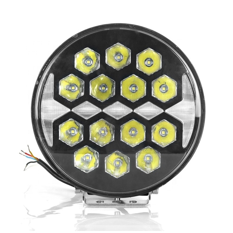 High Power 140w Super Bright Round Led Driving Light Marine Truck Offroad Spotlight 4x4 8.5 led lighting for trucks