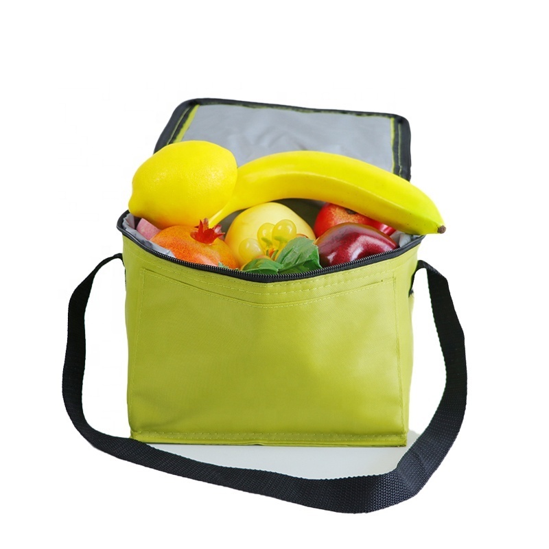 Promotional custom insulated lunch bag 6 cans thermal cooler bag with logo polyester insulated cooler bags to keep food cold