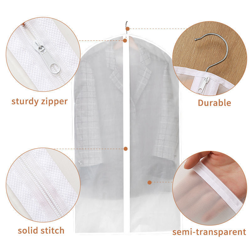 Hot Garment Bag Clothing Dust Cover PEVA Garment Covers for Closet Clothes Storage Plastic Dustproof Suit Bag