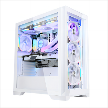 double sided glass gaming pc case hot selling atx pc case support 360 ...