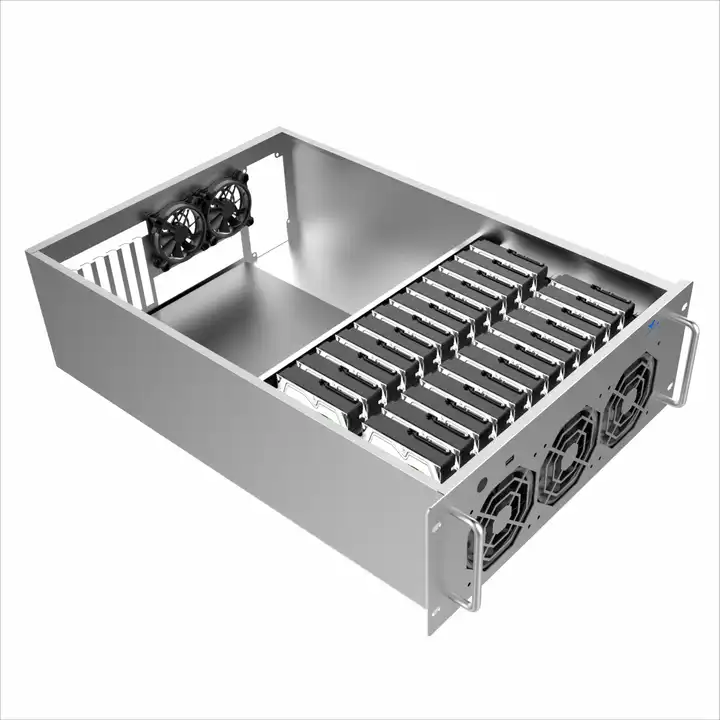 4U Chassis Case Support 24HDD bays Server Chassis 19 Inch Rack Mount Chassis Storage Case