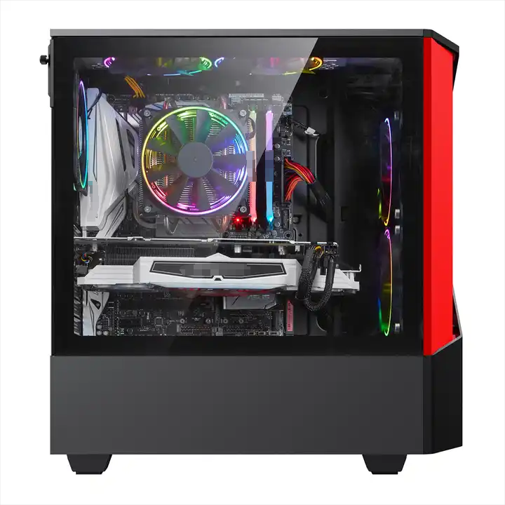 Computer hardware white gaming pc case mid tower cpu cabinet