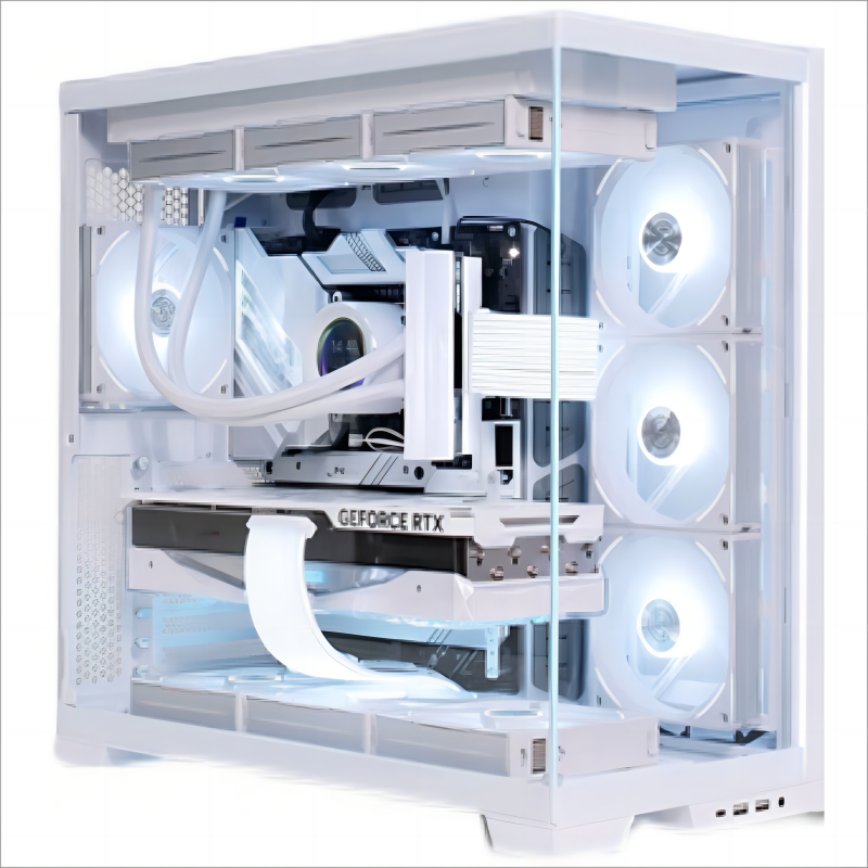 double sided glass gaming pc case hot selling atx pc case support 360 liquid cooler gaming computer cases