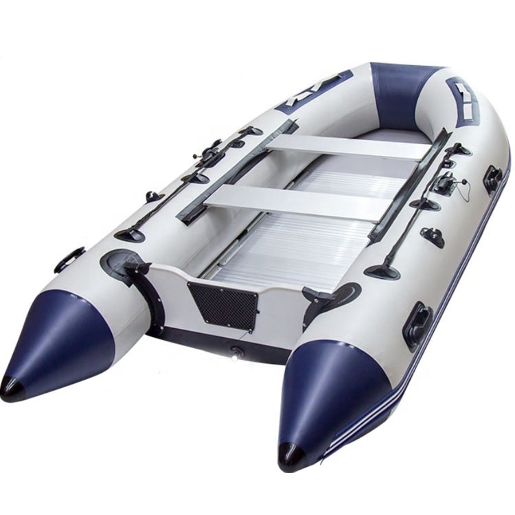 Pvc Inflatable Boat Aluminum floor Rubber Dinghy Inflatable rowing Boat fishing boat