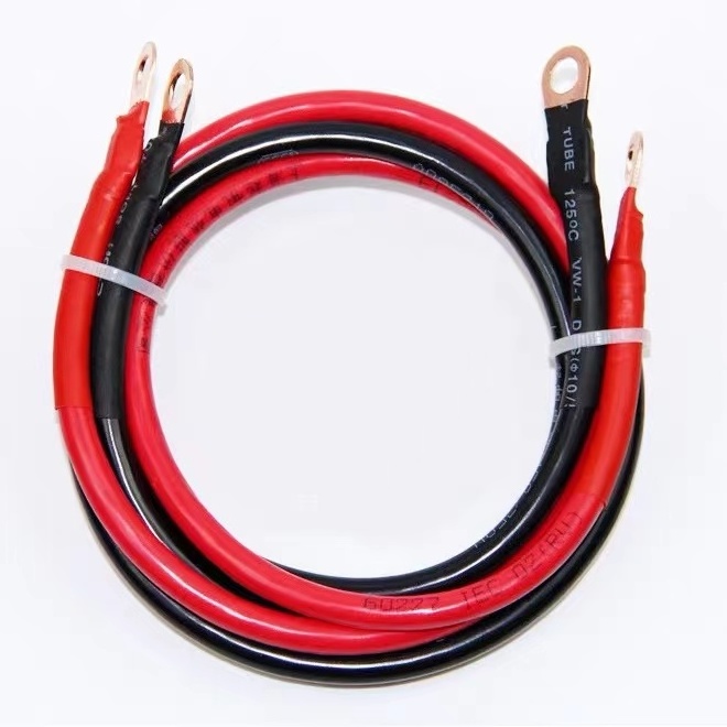 Battery cable copper Silicone Cable quick connector solar earth grounding cable  for forklift