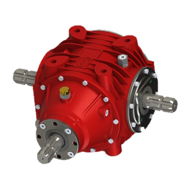 2.:1 Ratio Agricultural Gearboxes Right Angle Gearboxes with Double Exit for Rotary Tillers