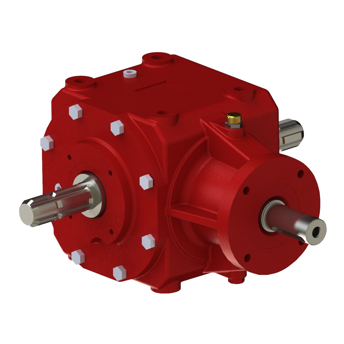 2.:1 Ratio Agricultural Gearboxes Right Angle Gearboxes with Double Exit for Rotary Tillers