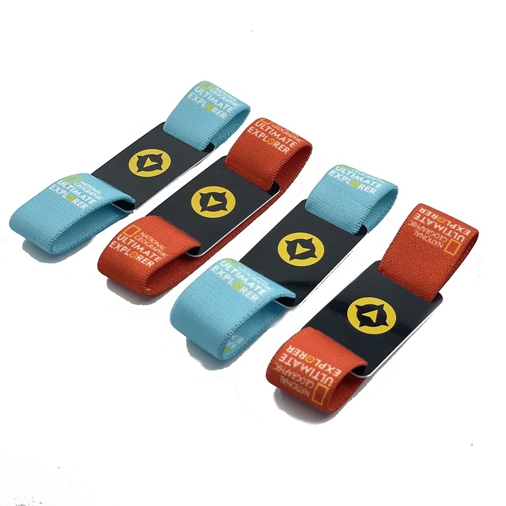 Customized hard plastic RFID bracelet with QR code, active, RFID card, customized