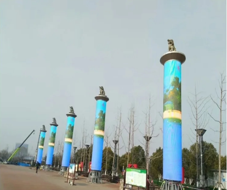 Led Outdoor Flexible Screen Led Display Module Advertising Electronic Screen Curved Cylindrical Advertising Screen