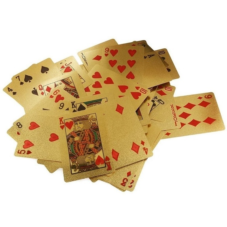 Custom board games home games color paper art printed gold plating playing cards