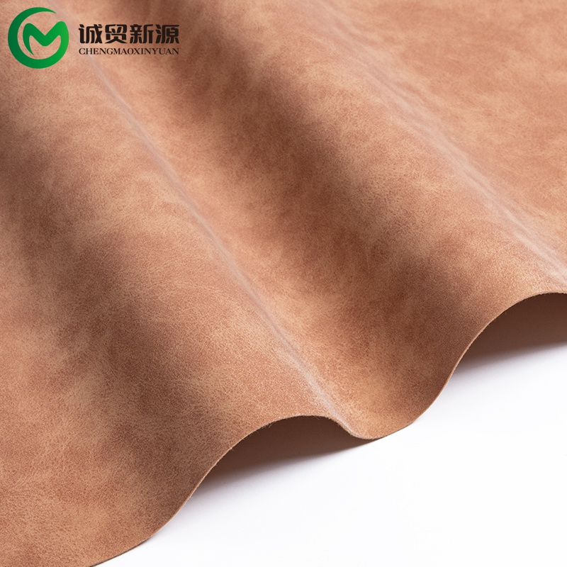 Wholesale Faux Leather Fabric Pvc Artificial Leather Two Tone Suede Pattern PVC Synthetic Leather for HandBags