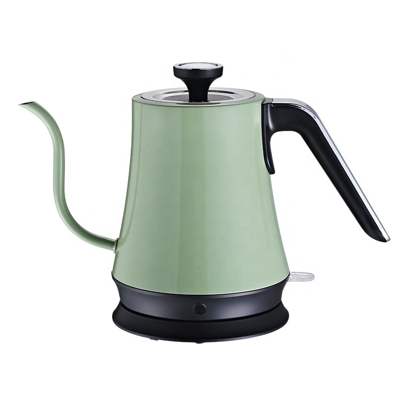 Fashionable 1L Stainless Steel Indicator Light Electric Gooseneck Coffee Tea Drip Kettle