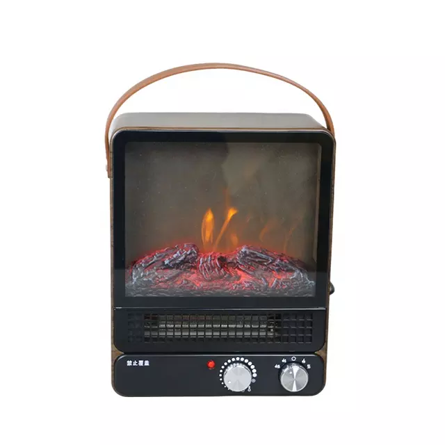 Portable Desktop Room Winter Fast Heating Thermostat Control Mini Electric Fireplace Heater