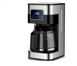 1.5L capacity Programmable Stainless Steel Drip Coffee Machine with Timer  Brew Strength Control Drip Coffee Maker