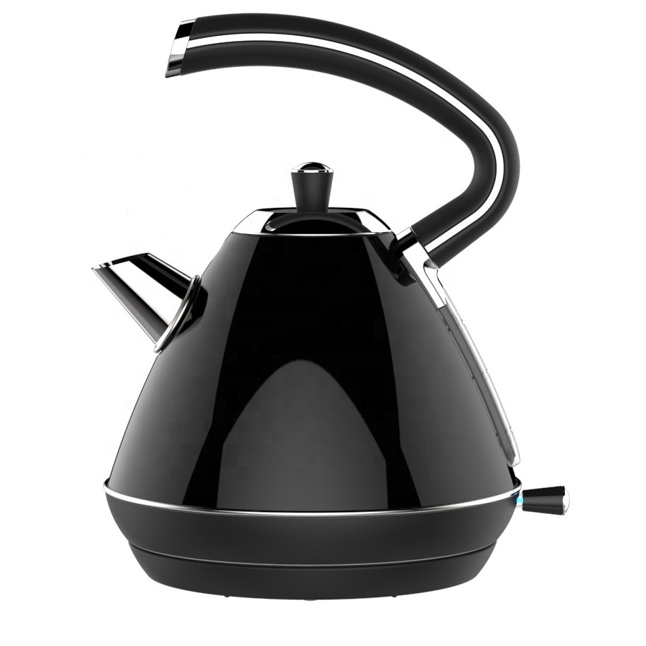 Pyramid Shape Tiffany Blue 1.7L Water Boiler Electric Kettle Stainless Steel Body with Special Handle Cordless Household Kettle